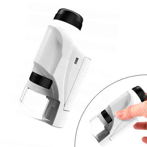 Карманный микроскоп 60–120X с LED подсветкой, портативный, ручной, для детей и начинающих исследователей Киев