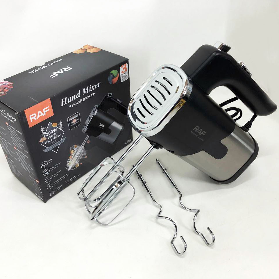 Хороший миксер для теста RAF, Миксер ручной для взбивания и замешивание теста с двумя венчиками YN-47 Львов - изображение 13