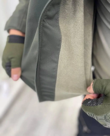 Армейская тактическая куртка Combat (ткань soft-shell) на флисе Оливковый XXL Винница