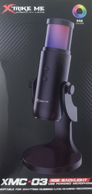 Микрофон игровой XTRIKE ME XMC-03 RGB, черный. Киев - изображение 1