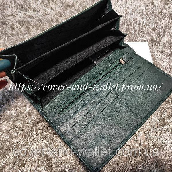 Зелений класичний жіночий гаманець на магнітах з монетницею Marco Coverna 1412 Київ - фото 3