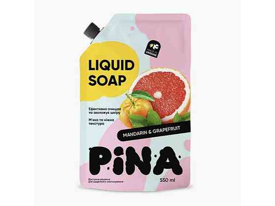 Мило рідке 550мл дой-пак Mandarin and grapefruit ТМ PINA Київ