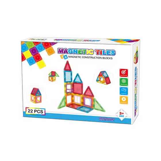 Конструктор магнітний дитячий різнокольоровий, на 22 деталі Кам'янець-Подільський
