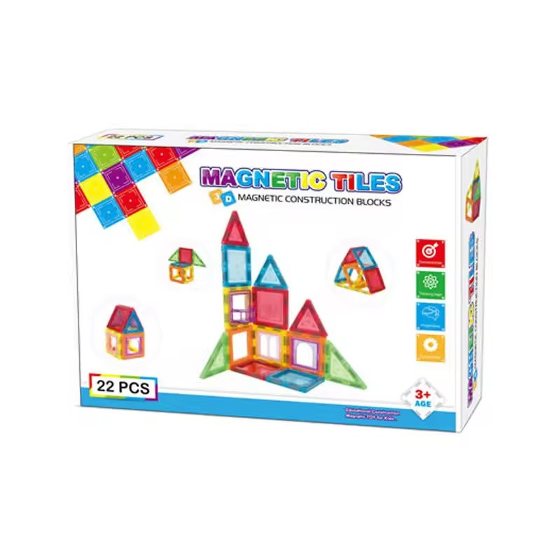 Конструктор магнітний дитячий різнокольоровий, на 22 деталі Кам'янець-Подільський - фото 3