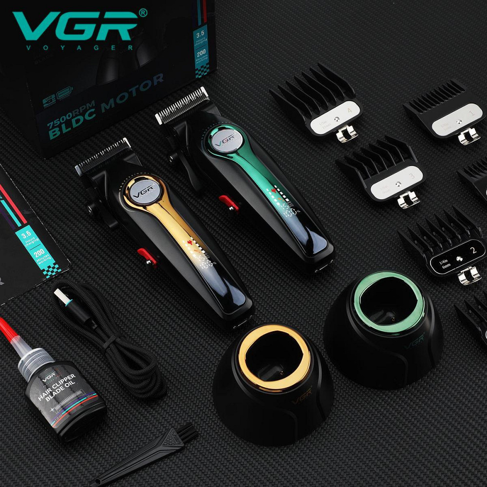 Машинка для стрижки VGR V-010 аккумуляторная беспроводная 6 насадок(20) Одесса - изображение 5