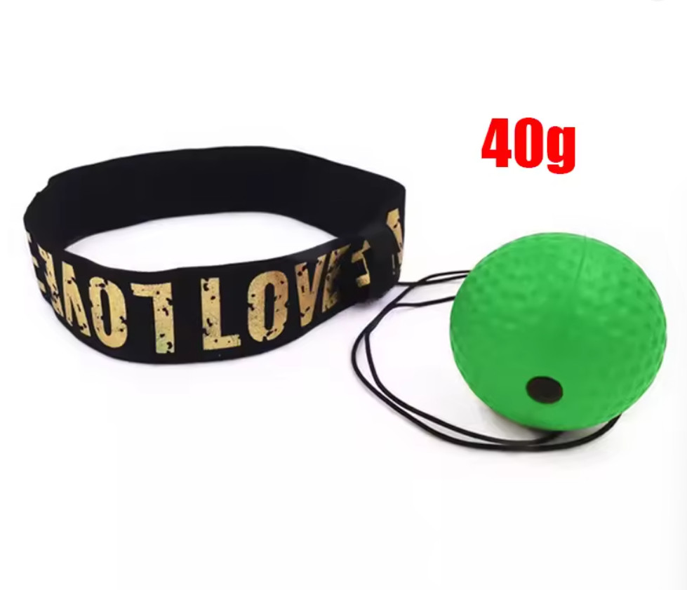 Боксерський рефлекс-м'яч на голову файтбол для тренування реакції 40г (зелений) Николаев - изображение 1