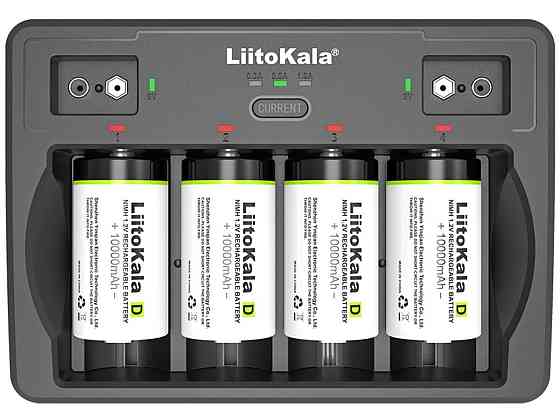 Универсальное зарядное устройство Liitokala Lii-D4 на 4 канала ​​​​​​​(Li-ion, NiMH+NiCD + крона) Type-C Киев