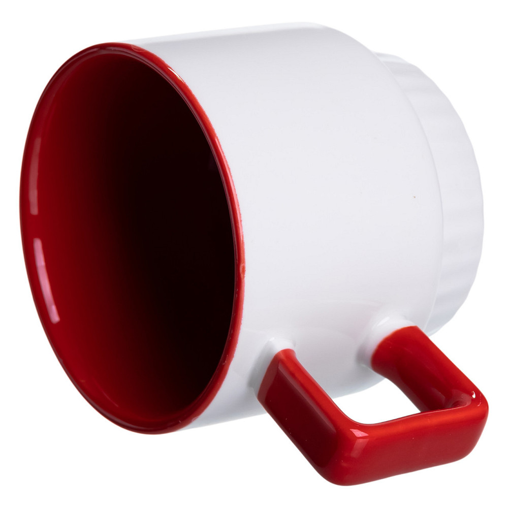 Фарфоровий новорічний лис 400 мл білий з червоним Київ - фото 1