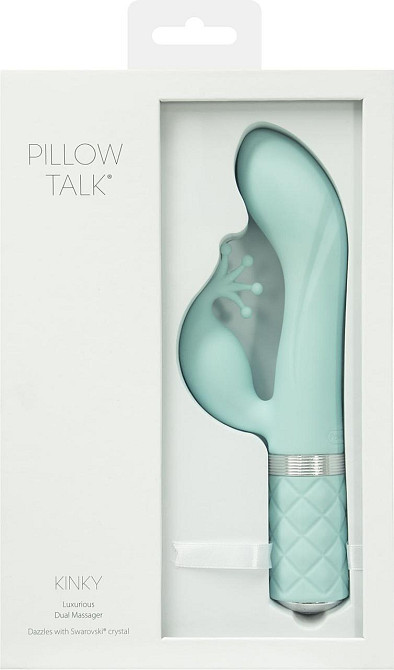 Роскошный вибратор-кролик Pillow Talk - Kinky Teal с кристаллом Сваровски, мощный Sex Aura Киев - изображение 9