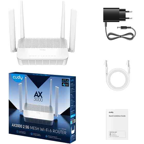Маршрутизатор Cudy WR3000H, AX3000 2.5G Wi-Fi 6 Mesh Router Вінниця