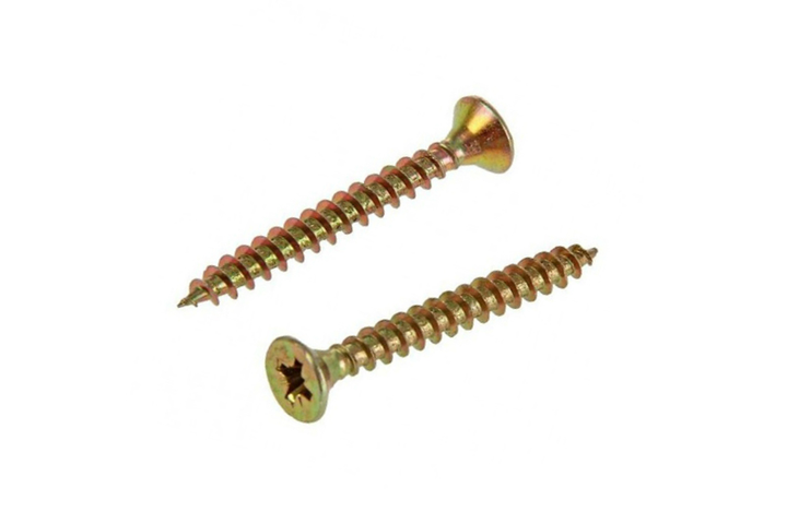 Саморез универсал. 4,0*20 с потайной головкой цинк желтый (пач. 20 шт.) Харьков - изображение 1