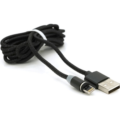 Дата кабель USB 2.0 to Lightning 2.0m 2A magnetic nylon black PiPo (18166) Вінниця - фото 3