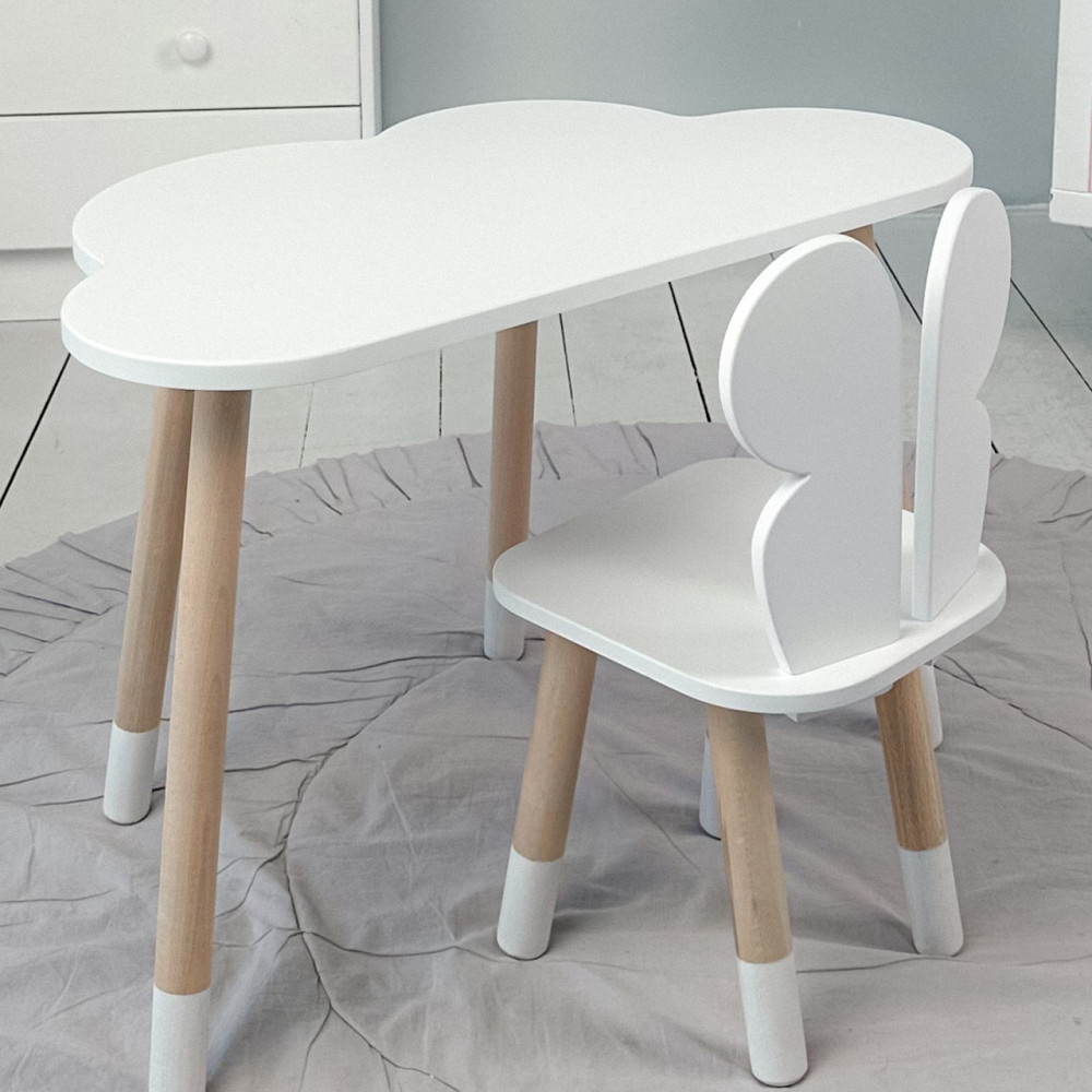 Столик "Хмаринка" та стілець "Метелик" для дітей, білий Київ - фото 4