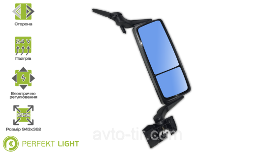 Основне дзеркало подвійне підігрів ел/керування RH MAN TGS / TGA 81637306550 81637306762 Луцьк