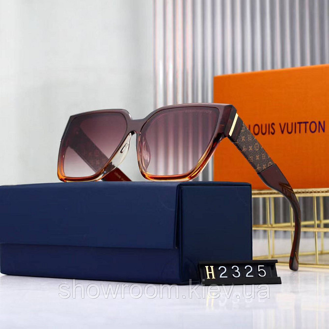 Жіночі сонцезахисні окуляри LV (1324) brown Київ - photo 1