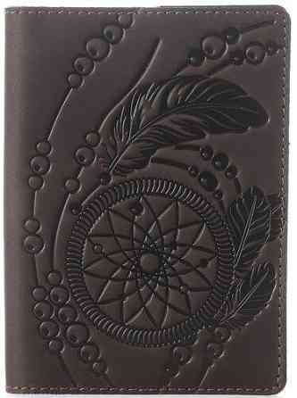 Обложка на паснорт SHVIGEL 13793 из винтажной кожи Коричневая Киев