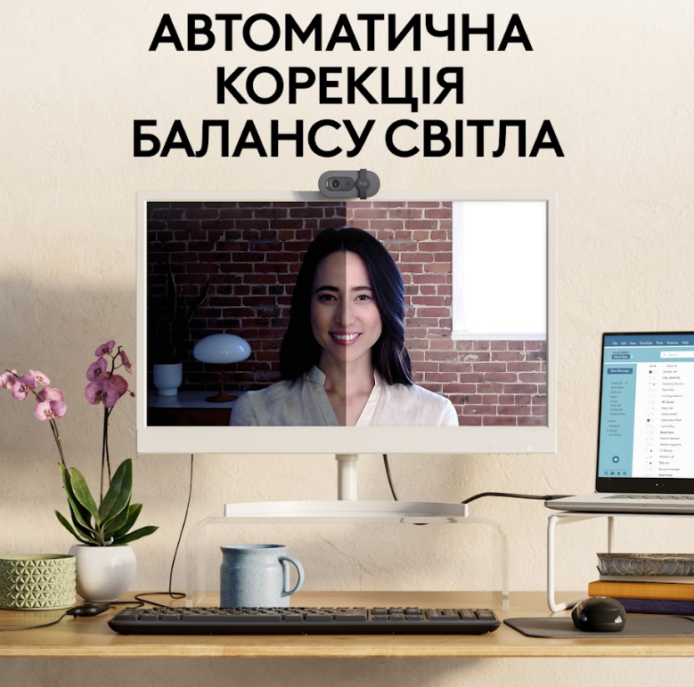 Веб-камера Logitech BRIO 100 FHD GRAPHITE (960-001585) (6914872) Київ - фото 2