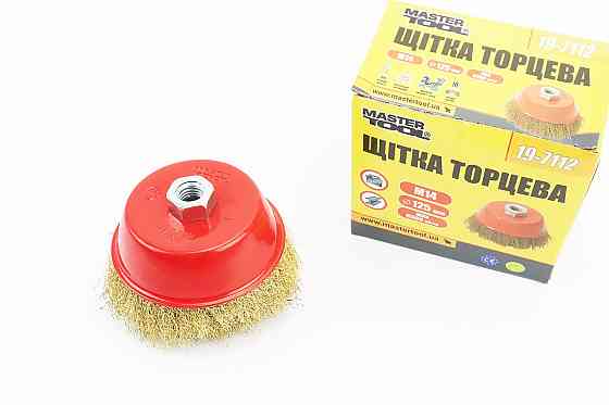 Щітка торцева М14 D-125мм з латунованого рифленого дроту 19-7112 Київ