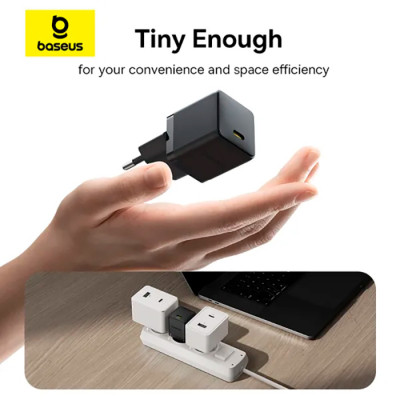 Зарядний пристрій Baseus Palm Fast Charger 1C 20W + Cable 1.0m Type-C 60W black (P10111602113-01) Вінниця - фото 5