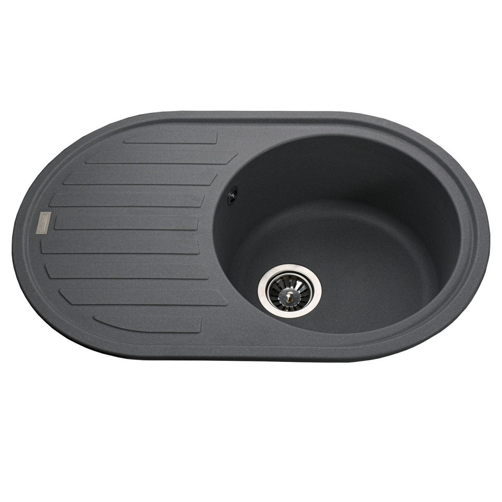 Гранітна мийка Globus Lux OHARA сірий металік 770х500мм-А0003 (000021078) Київ - фото 1