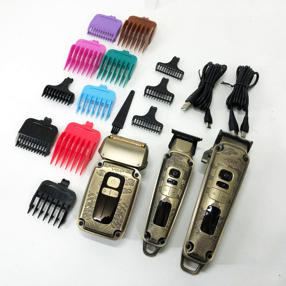 Професійна акумуляторна машинка Акумулятор VGR, Бездротовий акумуляторний тример для стрижки волосся KN-67 Львів - фото 5