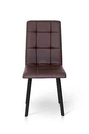 Стілець Трініті, метал чорний/ шкірзам коричн Київ