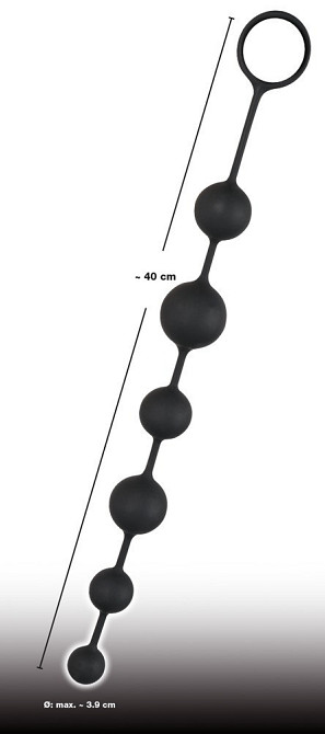 Анальні кульки - Black Velvets Anal Beads Sex Aura Київ - фото 3