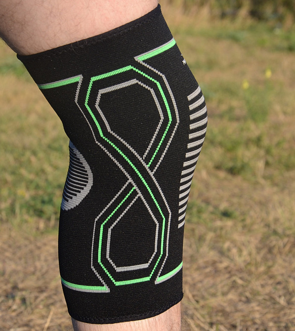 Наколінники PowerPlay 4099 Knee Support Чорно/Зелені L/XL (пара) Каменское - изображение 6