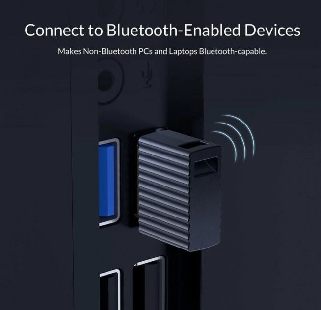 USB Bluetooth адаптер Orico бездротової передавач bluetooth 5.0 для BTA-508-BK (Чорний) Миколаїв - фото 10