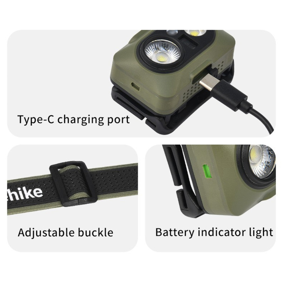 Ліхтар налобний Naturehike CNK2450ZM010, зелений Киев - изображение 3