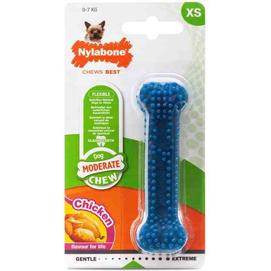 Nylabone Moderate Chew Dental Bone НИЛАБОН ДЕНТАЛ БОУН жевательная игрушка для собак, вкус курицы Киев