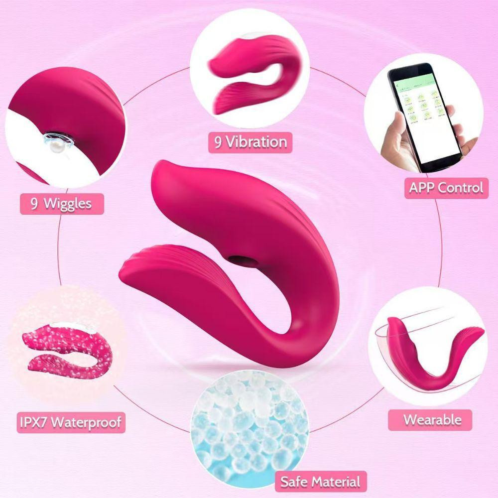 Смарт вибратор для двух Vibrator - pink - app control Sex Aura Киев - изображение 4