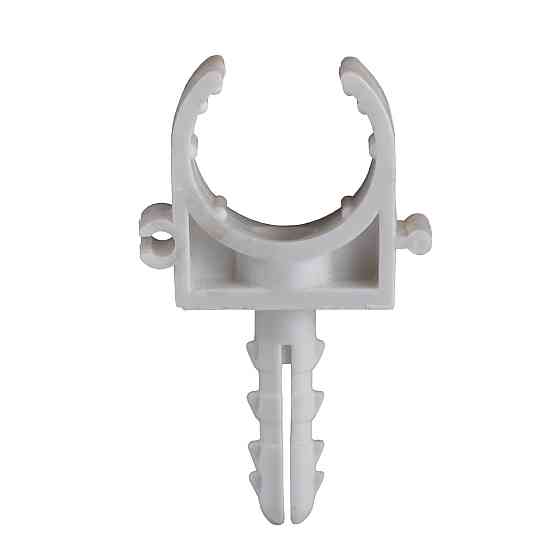 Кліпса для труби металопластикової з дюбелем NEW 26х2,0 (000001275) Київ