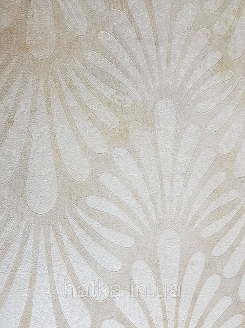 Шпалери Marburg Tango 58801 східний малюнок 3д плями віяло срібні на бежевому фоні Київ - фото 1