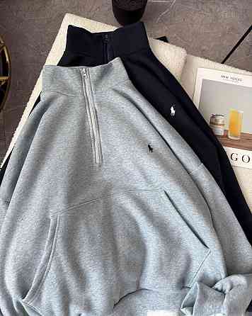 Женский утепленный оверсайз свитшот трехнитка на флисе 42-48 Серый меланж Одесса