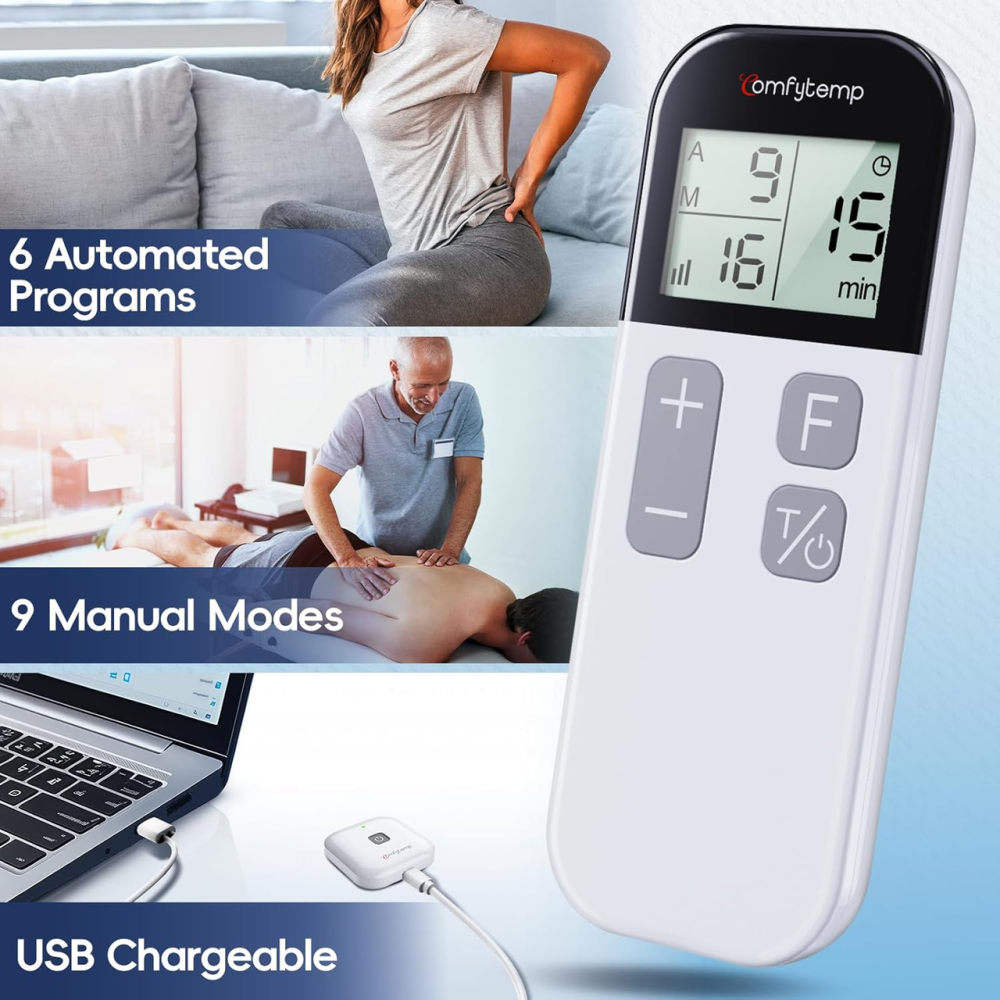 Бездротовий міостимулятор Comfytemp TENS для зняття болю, 15 режимів, 16 рівнів, акумуляторний, портативний Київ - фото 11