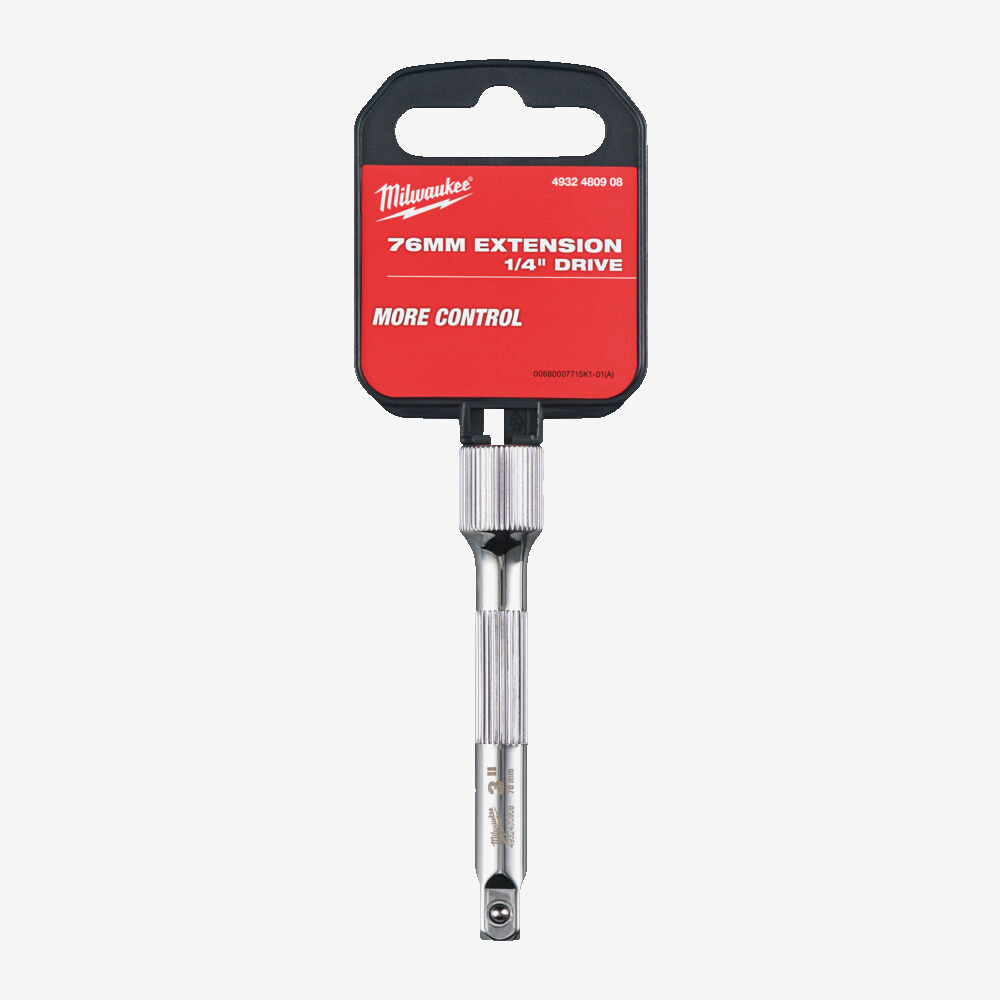 Подовжувач для головок хромований MILWAUKEE 1/4'', 76мм Одеса - фото 2