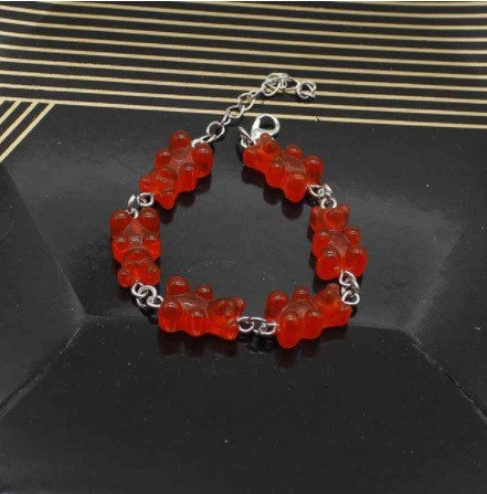 Браслет з ведмедиками 15 см червоний Київ - фото 1