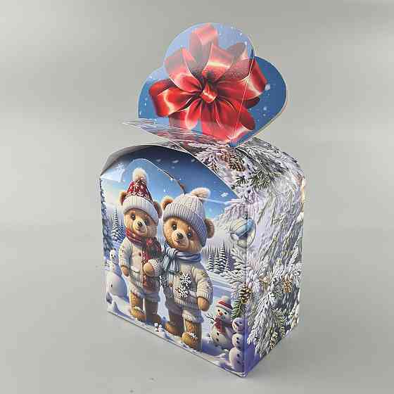 Новогодняя подарочная картонная упаковка для конфет (1000грм) №194 