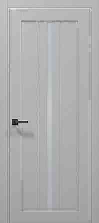Двері екокошпон, Полотно, серія TETRA, Модель Т-03 (сатин) Колір: Сірий мат. (НОВИНКА) Київ