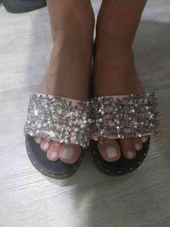 Шлепанцы женские Б/У 38 черно-розовый Киев