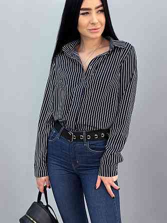 Сорочка з довгими рукавами у смужку "Sail" оптом | Норма | Розпродаж моделі Київ