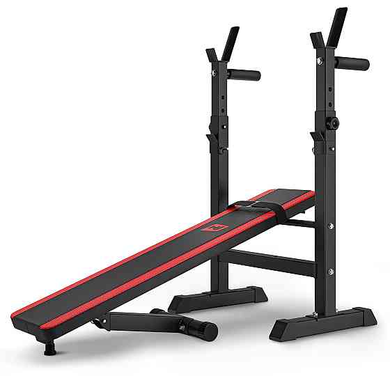 Набір Hop-Sport Premium 38кг з лавою HS-1080, штангою та гантелями Київ