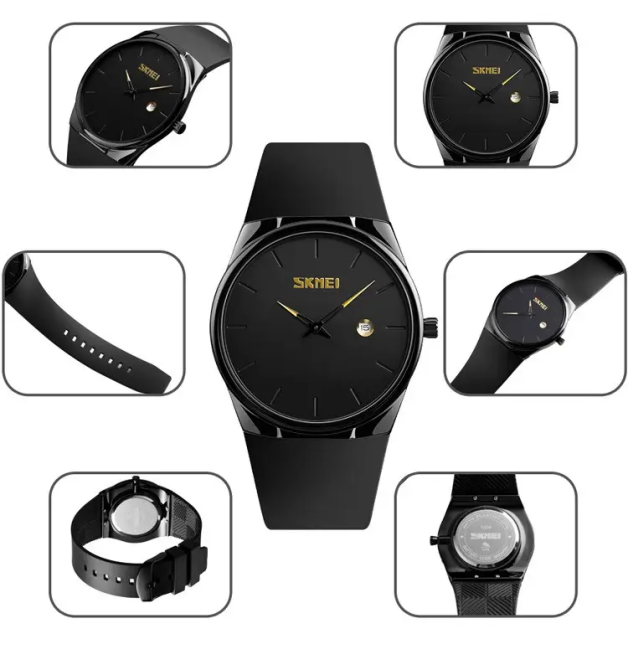 Наручные кварцевые часы Skmei 1509 Черный Винница - изображение 5