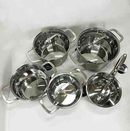 Набір каструль з жаростійкою кришкою 10 предметов ASTRA A-2310, Набір посуду для будь-яких плит FD-23 Івано-Франківськ