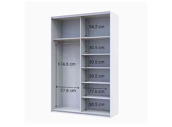 Шкаф-купе двухдверный Doros G-Caiser 160х60х240 см Белый/Графит (DRS-011017) Львов