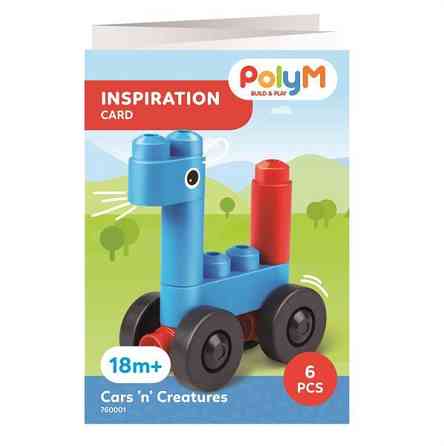 Конструктор PolyM Машинки і звірята 6 деталей (760001) Харків