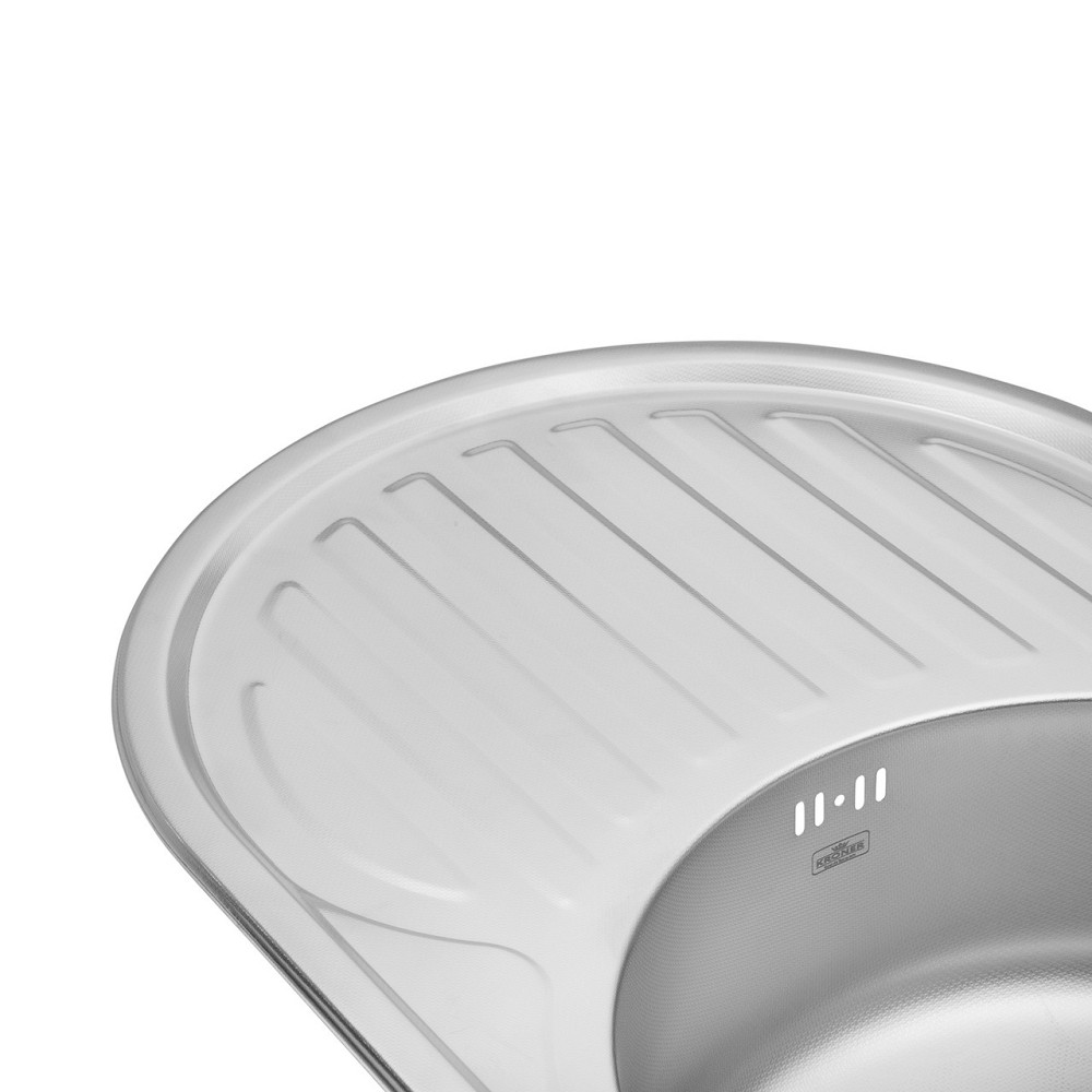 Кухонная мойка с нержавеющей стали Kroner KRP Dekor - 77х50 (0.8 мм) Киев - изображение 5