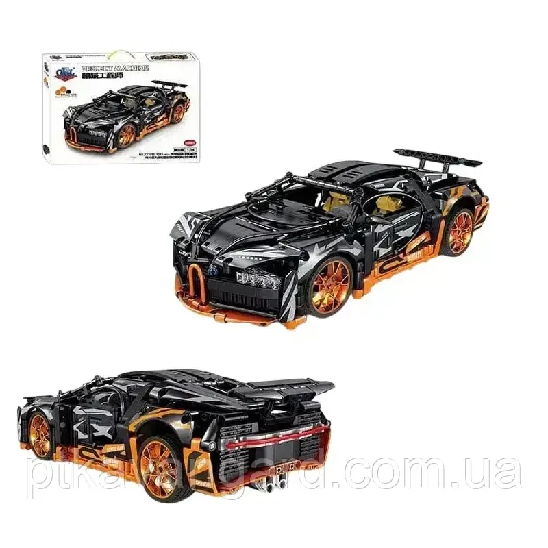 Конструктор автомобіль Бугатті 1311 деталей Technic KY 1090 чорний Хмельницький - фото 2