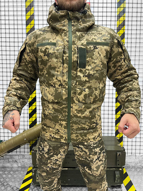 Куртка зимова чоловіча тепла водовідштовхувальна піксель Одеса - фото 13